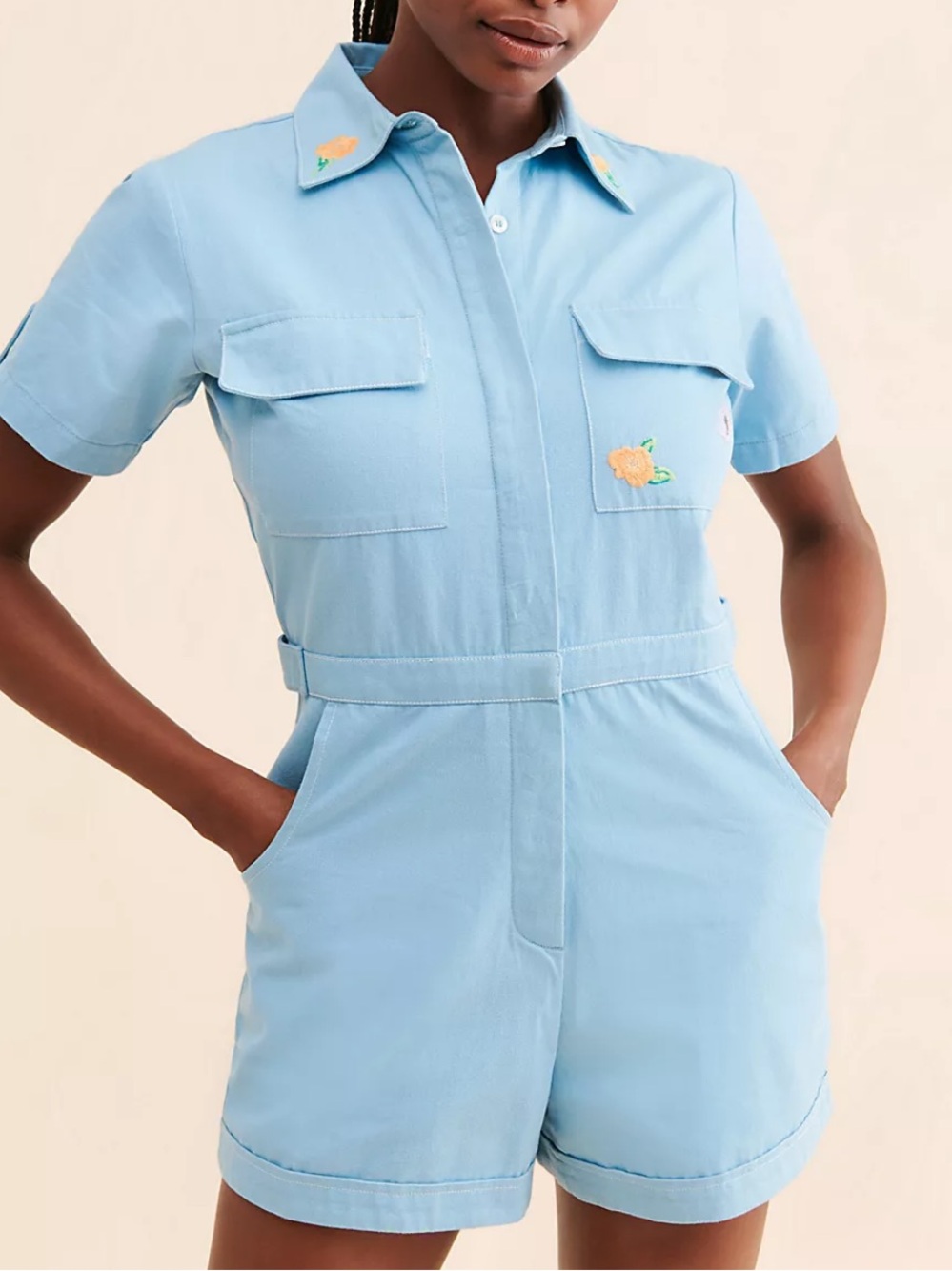Blue Embroidered romper from Free People - Rue Stiic Elsie Sky Romper